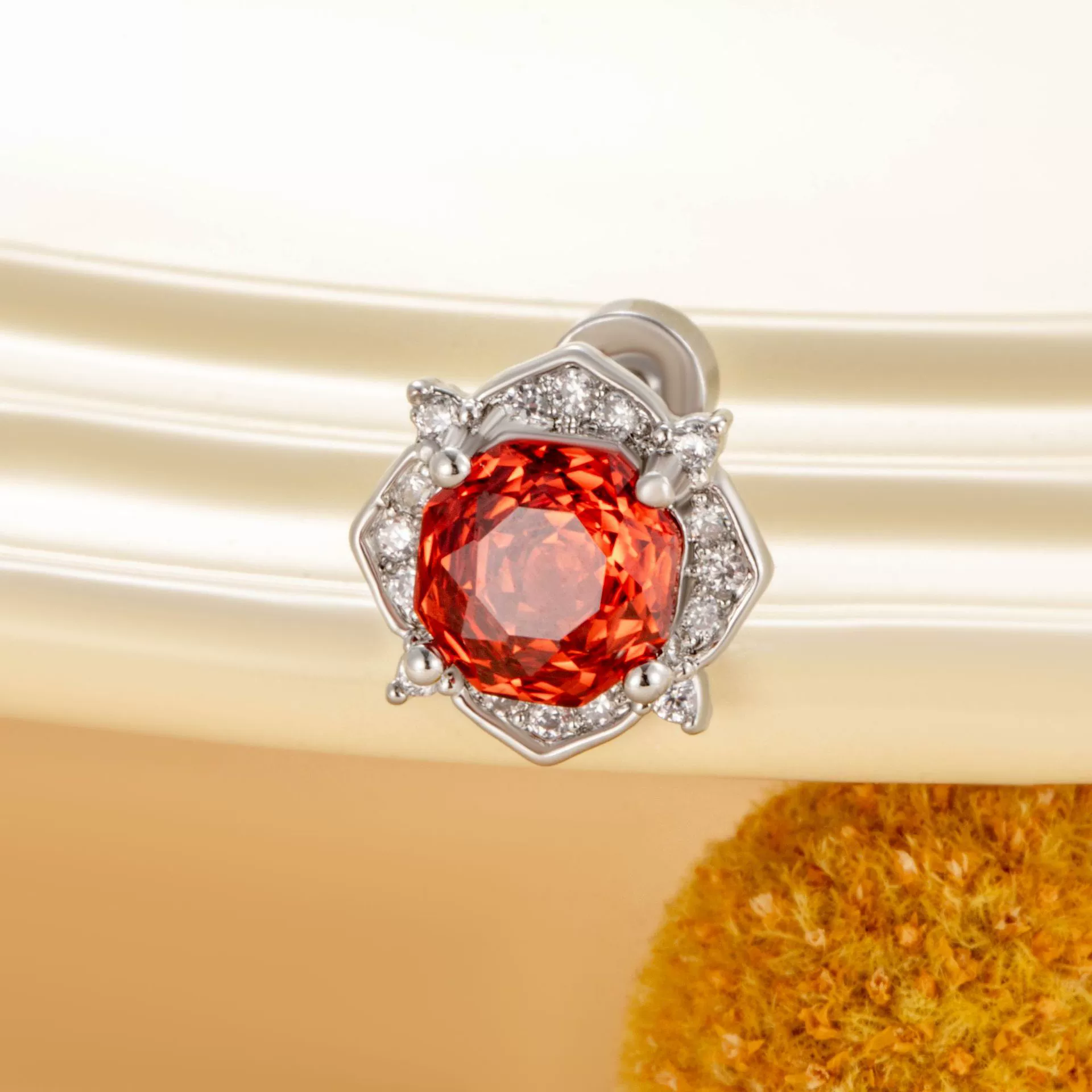 Wholesale Titanium Steel Women's Inlaid Zircon Flower Style Ear Nails - Image 8
