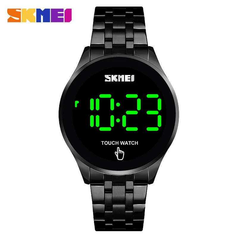 Wholesale Touch Screen Watch Zinc Alloy Case Stainless Steel Strap Round Luminous Electronic Watch For Men