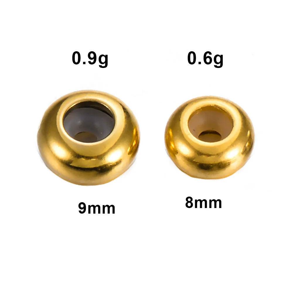 Wholesale Trendy Stainless Steel Glossy Round Rubber Bead Bracelet Accessories With Electroplated Adjustment Buckle And Positioning Beads - Image 3