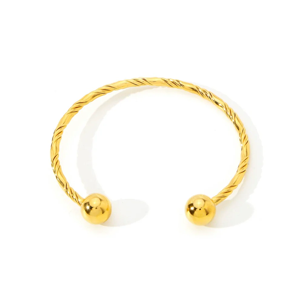 Wholesale Twist Thread Bracelet Stainless Steel Titanium Steel Colorretaining Electroplated British Retro Geometric Fashion Accessories - Image 5