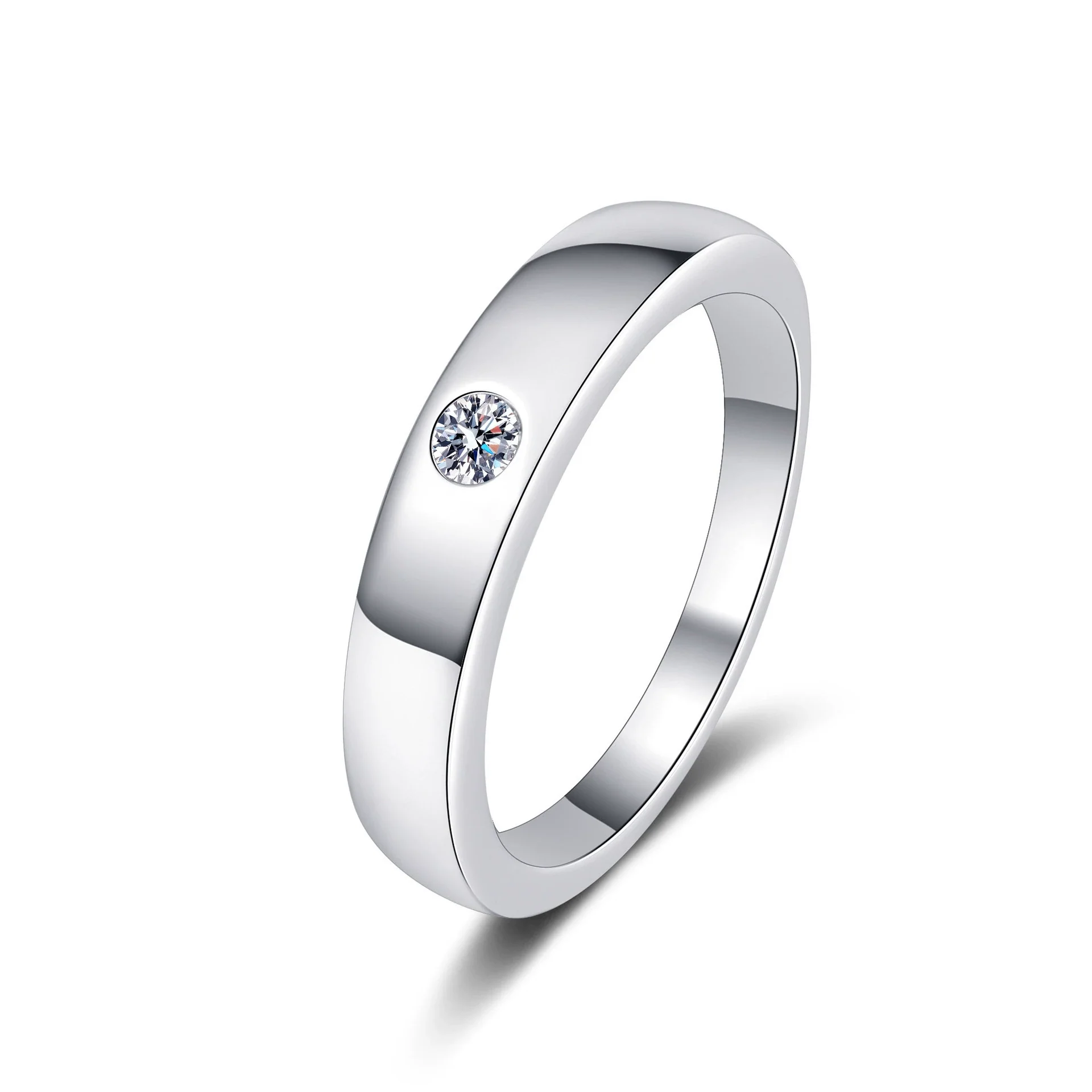 Wholesale Unisex 925 Sterling Silver Ring With Moissanite Geometric Design And Electroplating Process - Image 5