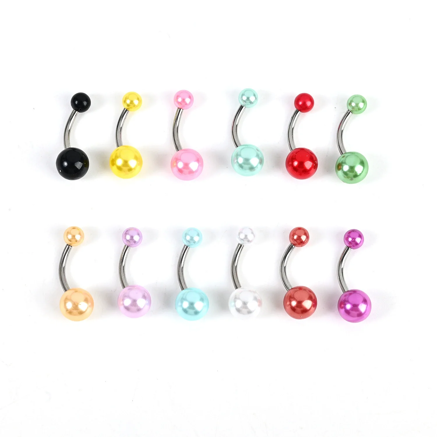 Wholesale Unisex Acrylic Navel Ring Jewelry Stainless Steel Candy Color Round Style - Image 5