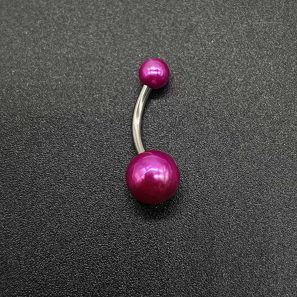 Wholesale Unisex Acrylic Navel Ring Jewelry Stainless Steel Candy Color Round Style - Image 7