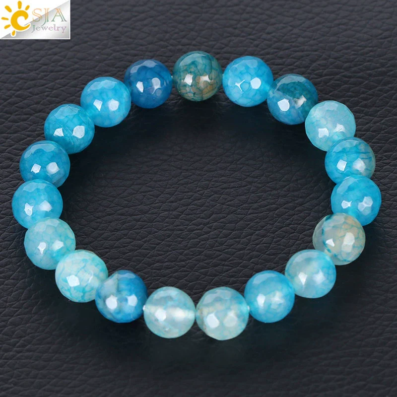 Wholesale Unisex Agate Bracelet With Dyed Natural Stone Beads And Polishing Treatment - Image 7