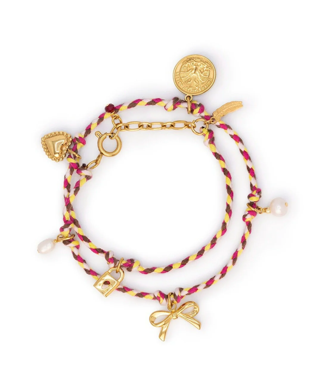 Wholesale Unisex Braided Rope Bow Bracelet Made Of Titanium Steel With 18K Real Gold Electroplating - Image 7