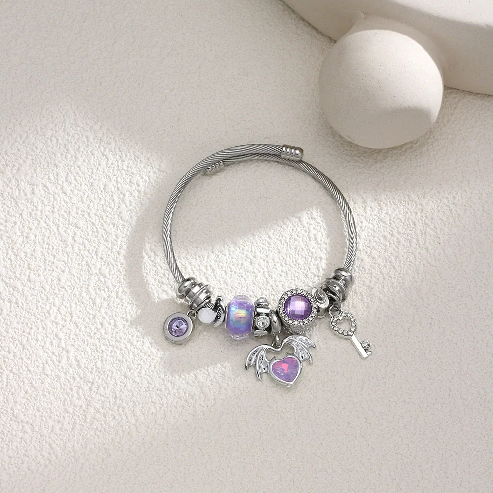 Wholesale Unisex Cartoon Animals Zodiac Zinc Alloy Electroplated Detachable Beaded Bracelet - Image 15