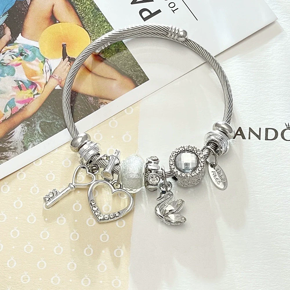 Wholesale Unisex Cartoon Animals Zodiac Zinc Alloy Electroplated Detachable Beaded Bracelet - Image 3