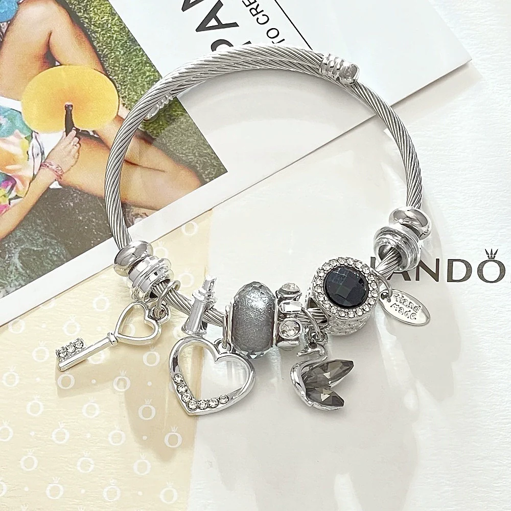 Wholesale Unisex Cartoon Animals Zodiac Zinc Alloy Electroplated Detachable Beaded Bracelet - Image 4