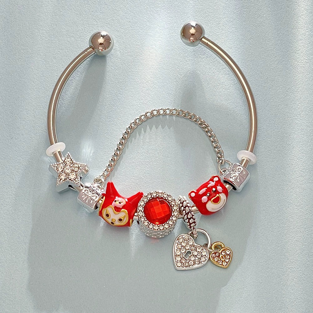 Wholesale Unisex Cartoon Characters Zinc Alloy Electroplated Bracelet Jewelry - Image 14