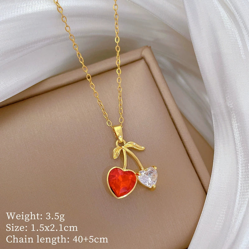 Wholesale Unisex Cartoon Geometric Stainless Steel And Copper Full Diamond Necklace - Image 6
