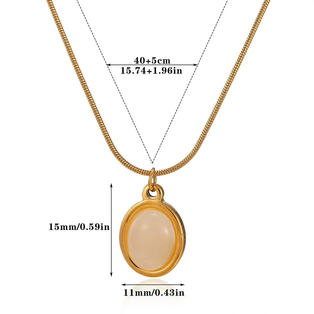 Wholesale Unisex Cross Chain Necklace With Gold Electroplated Stainless Steel Pendant And Tiger Eye Stone - Image 6