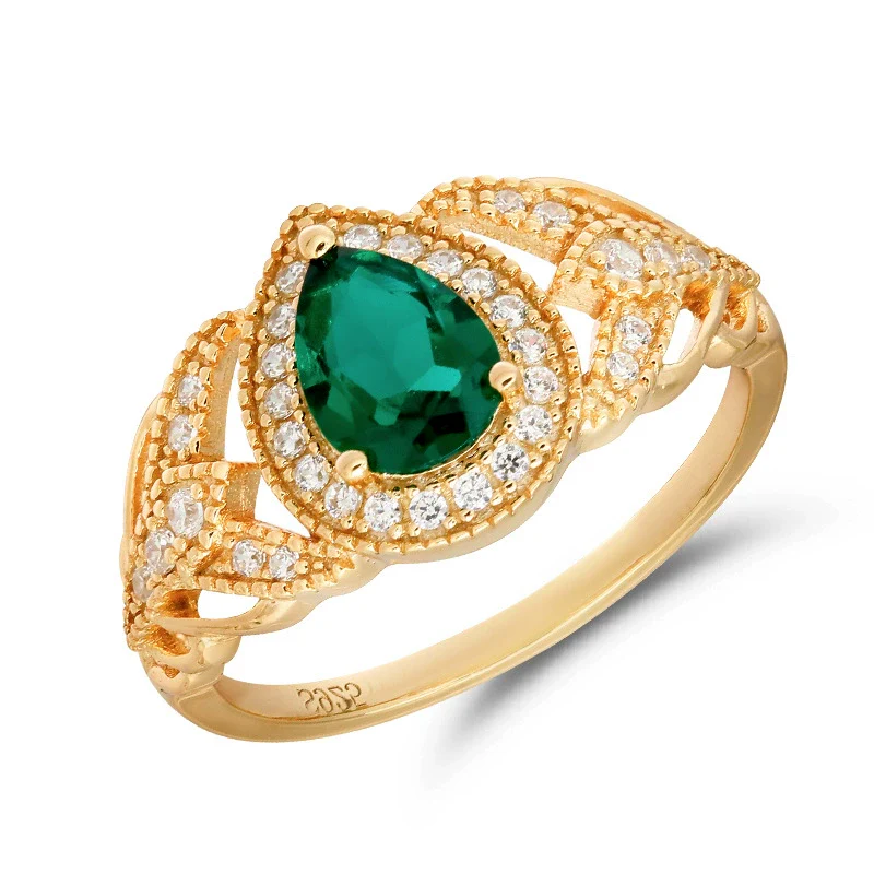 Wholesale Unisex Drop Shape Electroplated S925 Sterling Silver Ring - Image 6