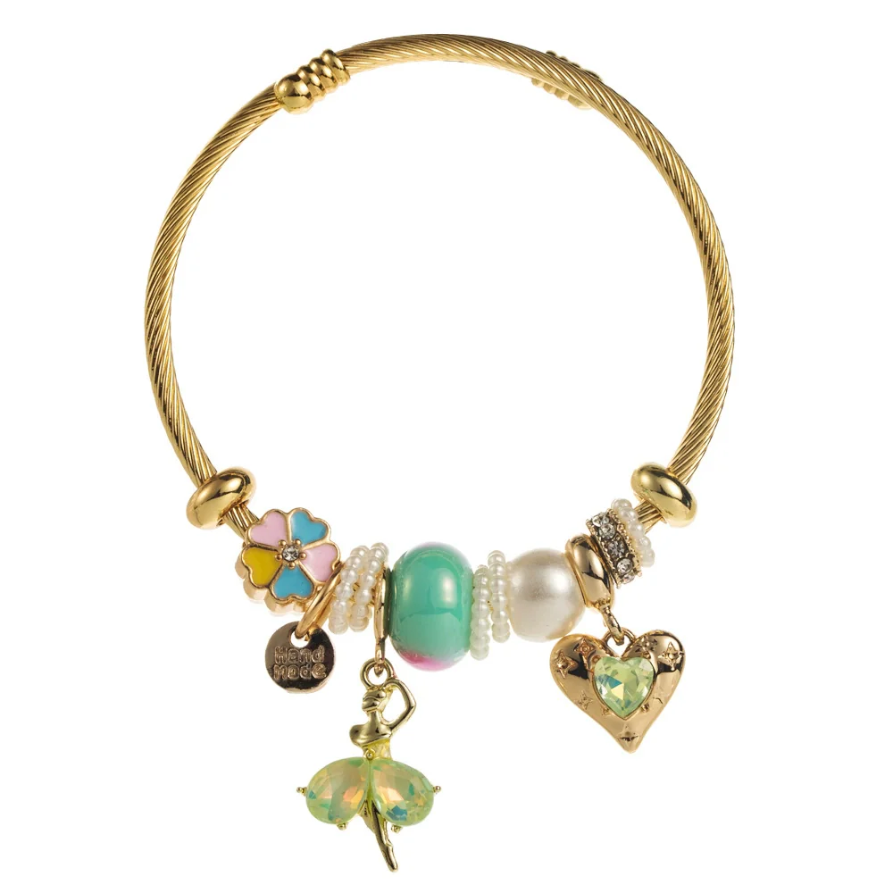 Wholesale Unisex Fashion Diamond Exquisite Beaded Leaves Alloy Bracelet - Image 4