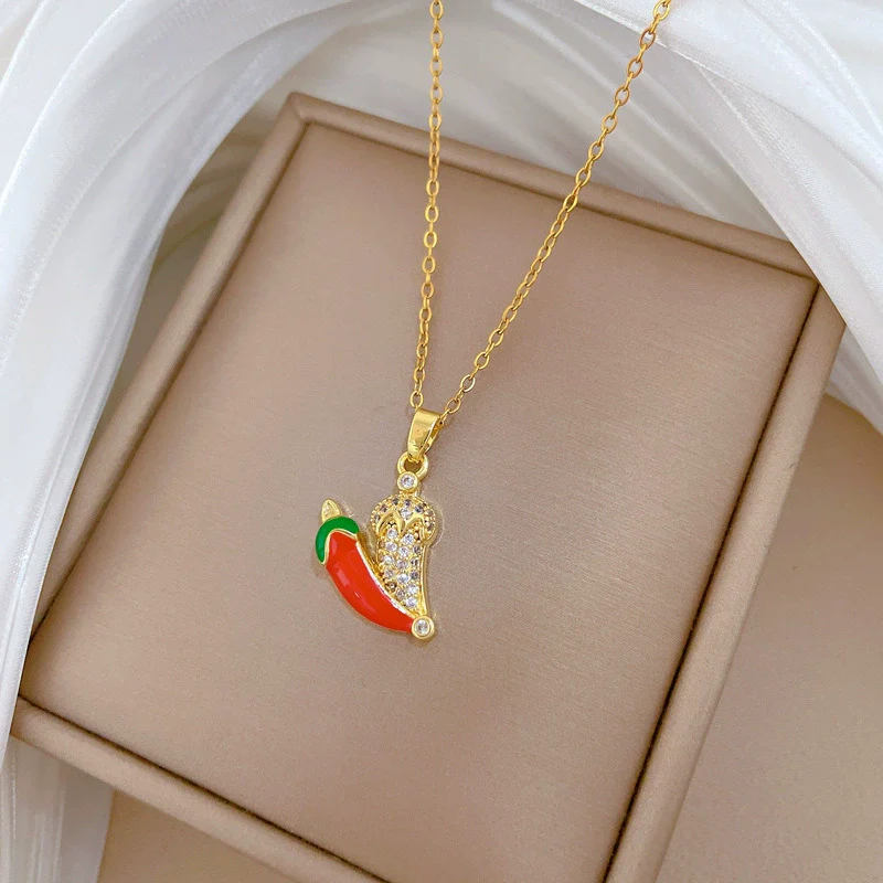 Wholesale Unisex Geometric Cartoon Minimalist Stainless Steel Copper Pendant Necklace - Image 3