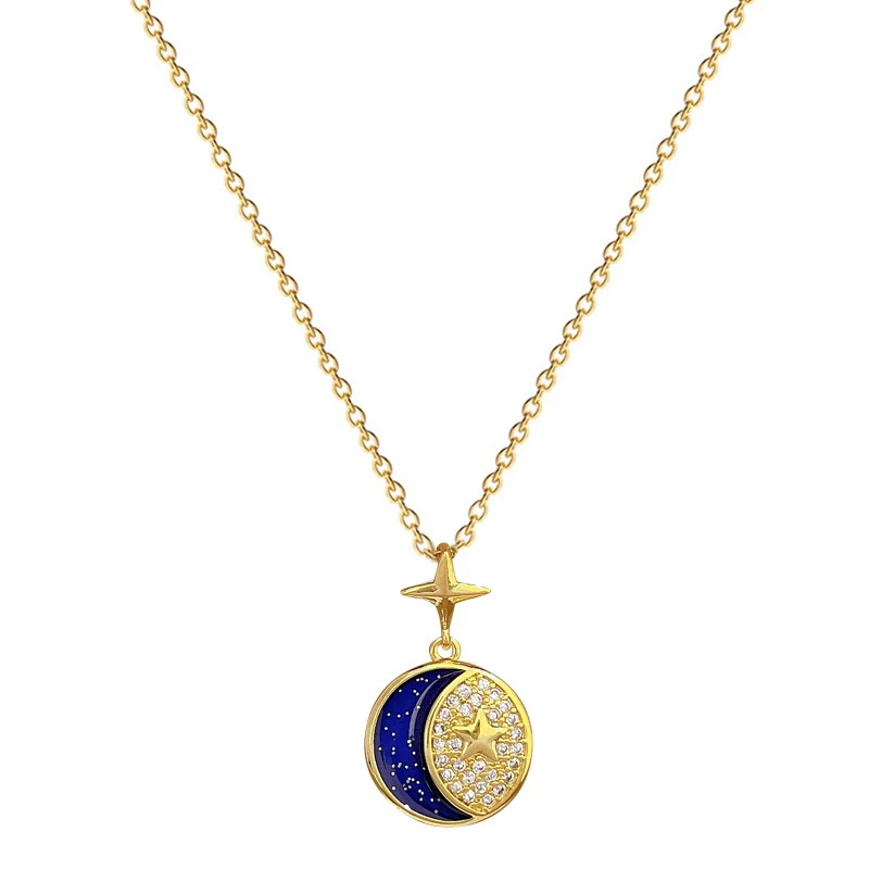 Wholesale Unisex Geometric Cartoon Stainless Steel And Copper Full Diamond Necklace - Image 5