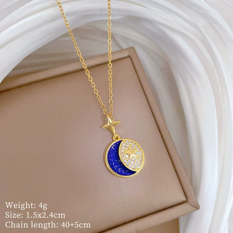 Wholesale Unisex Geometric Cartoon Stainless Steel And Copper Full Diamond Necklace - Image 6