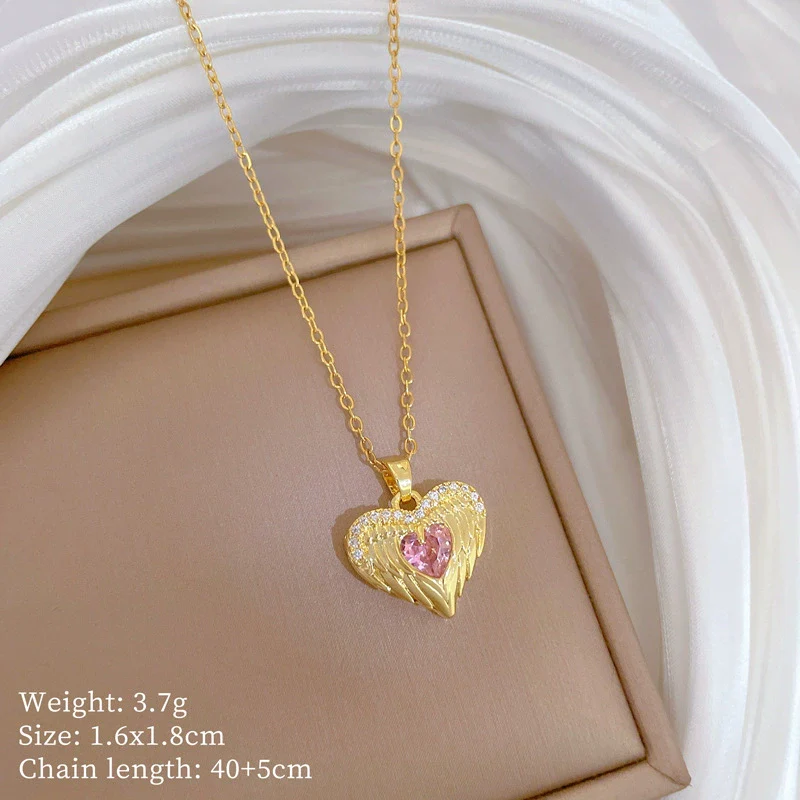Wholesale Unisex Geometric Cartoon Stainless Steel Copper Micro Inlay Full Diamond Clavicle Chain Jewelry - Image 6