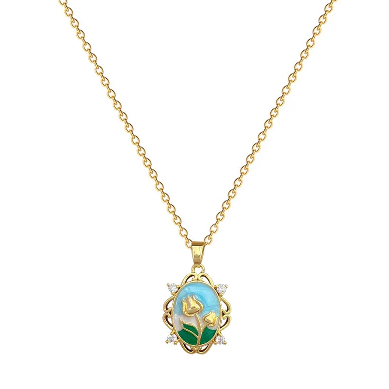 Wholesale Unisex Geometric Cartoon Stainless Steel Copper Pendant Necklace - Image 5