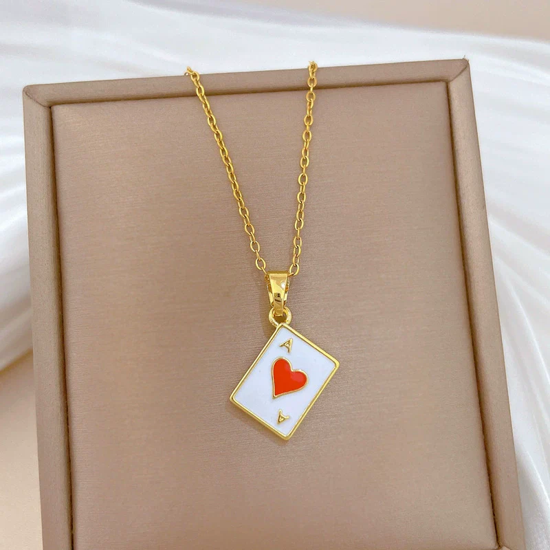 Wholesale Unisex Geometric Cartoon Stainless Steel Square Pendant Necklace - Image 3