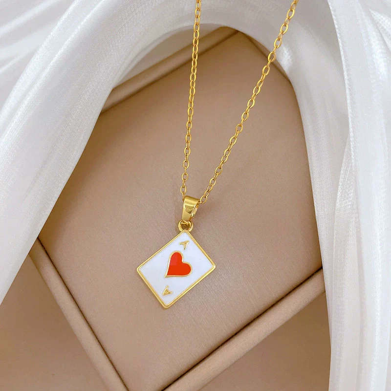 Wholesale Unisex Geometric Cartoon Stainless Steel Square Pendant Necklace - Image 4