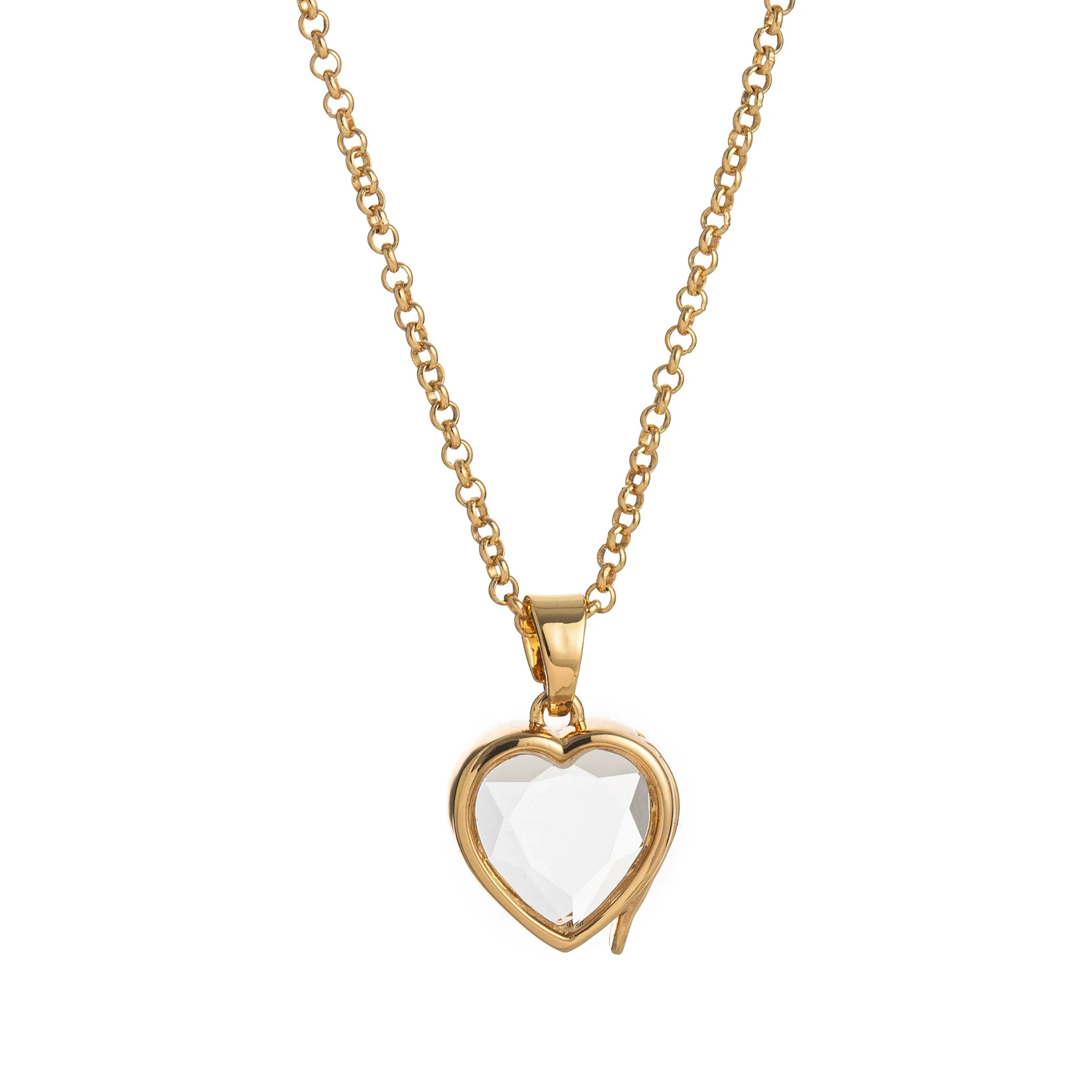 Wholesale Unisex Geometric Copper And Titanium Steel Pendant Necklace With Openable Hollow Transparent Box Electroplated In 18K Gold Color Old Money Style - Image 6