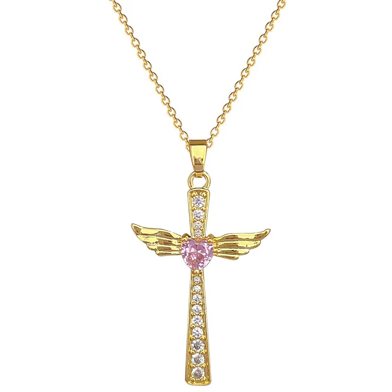 Wholesale Unisex Geometric Diamond Necklace With Titanium Steel And Copper Pendant - Image 4