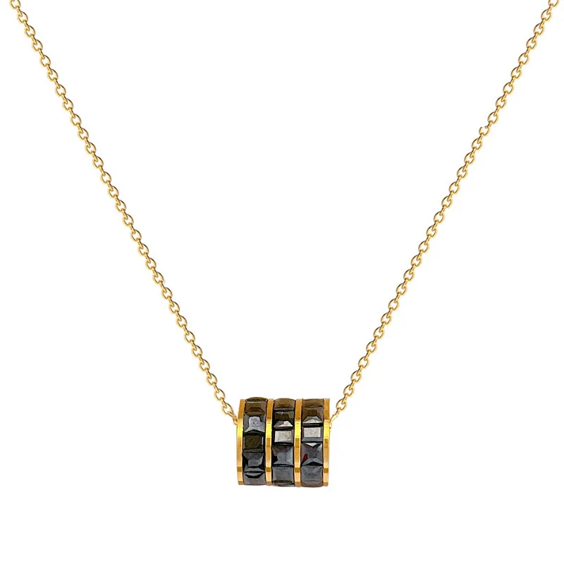 Wholesale Unisex Geometric Electroplated Titanium Steel Clavicle Necklace - Image 5