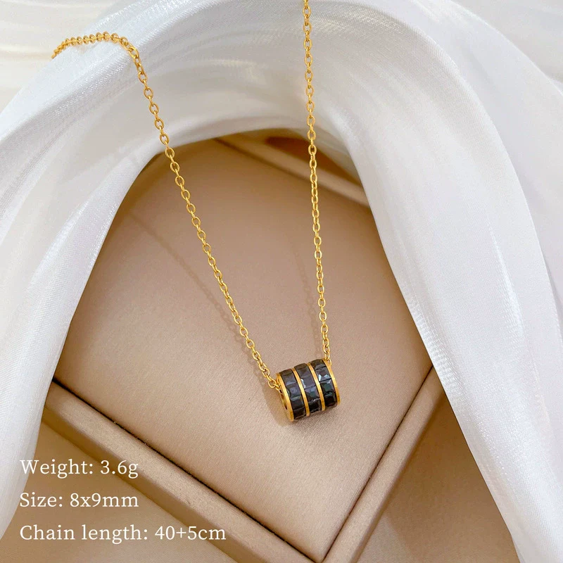 Wholesale Unisex Geometric Electroplated Titanium Steel Clavicle Necklace - Image 6