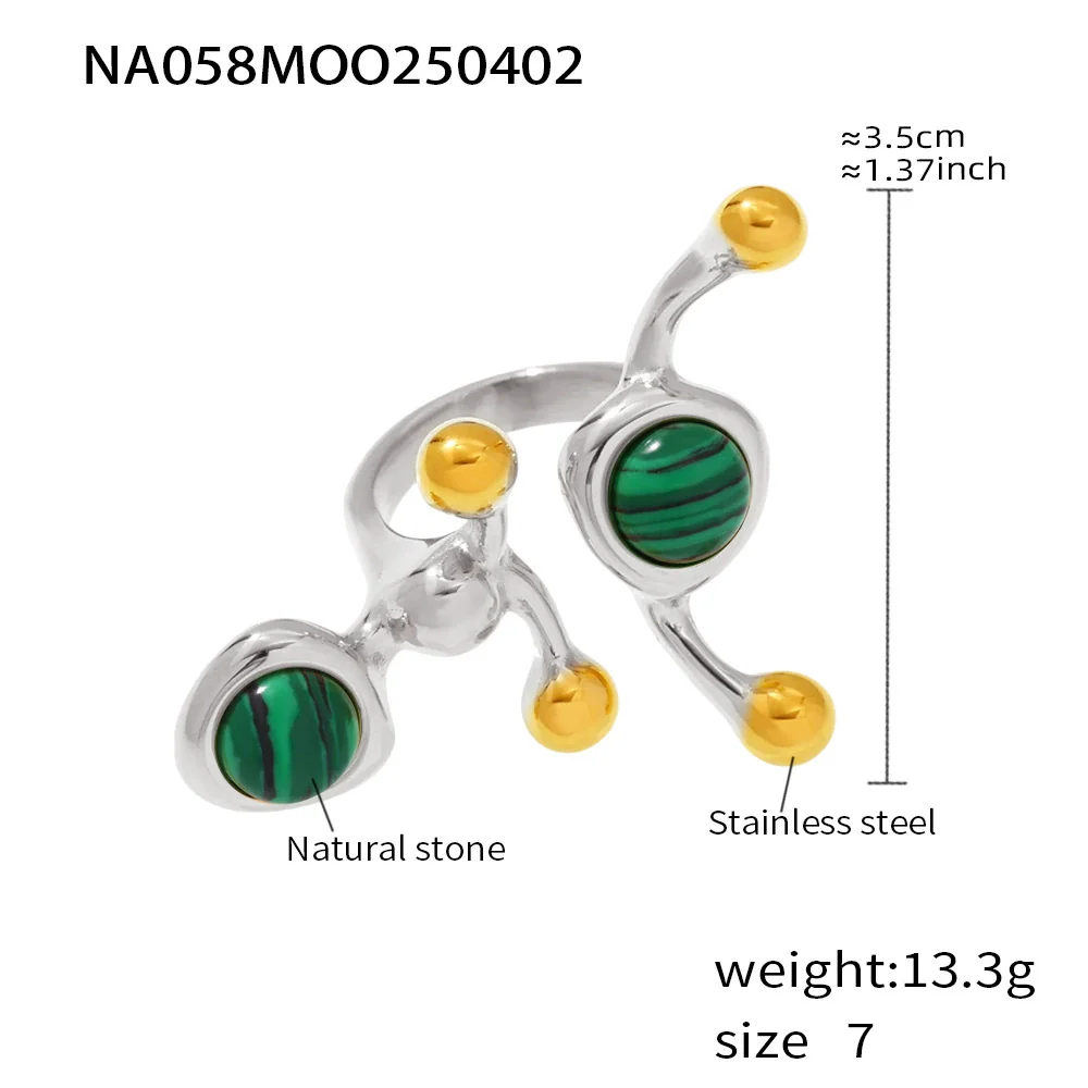 Wholesale Unisex Geometric Ferris Wheel Cshaped Titanium Steel Electroplated Ring - Image 10