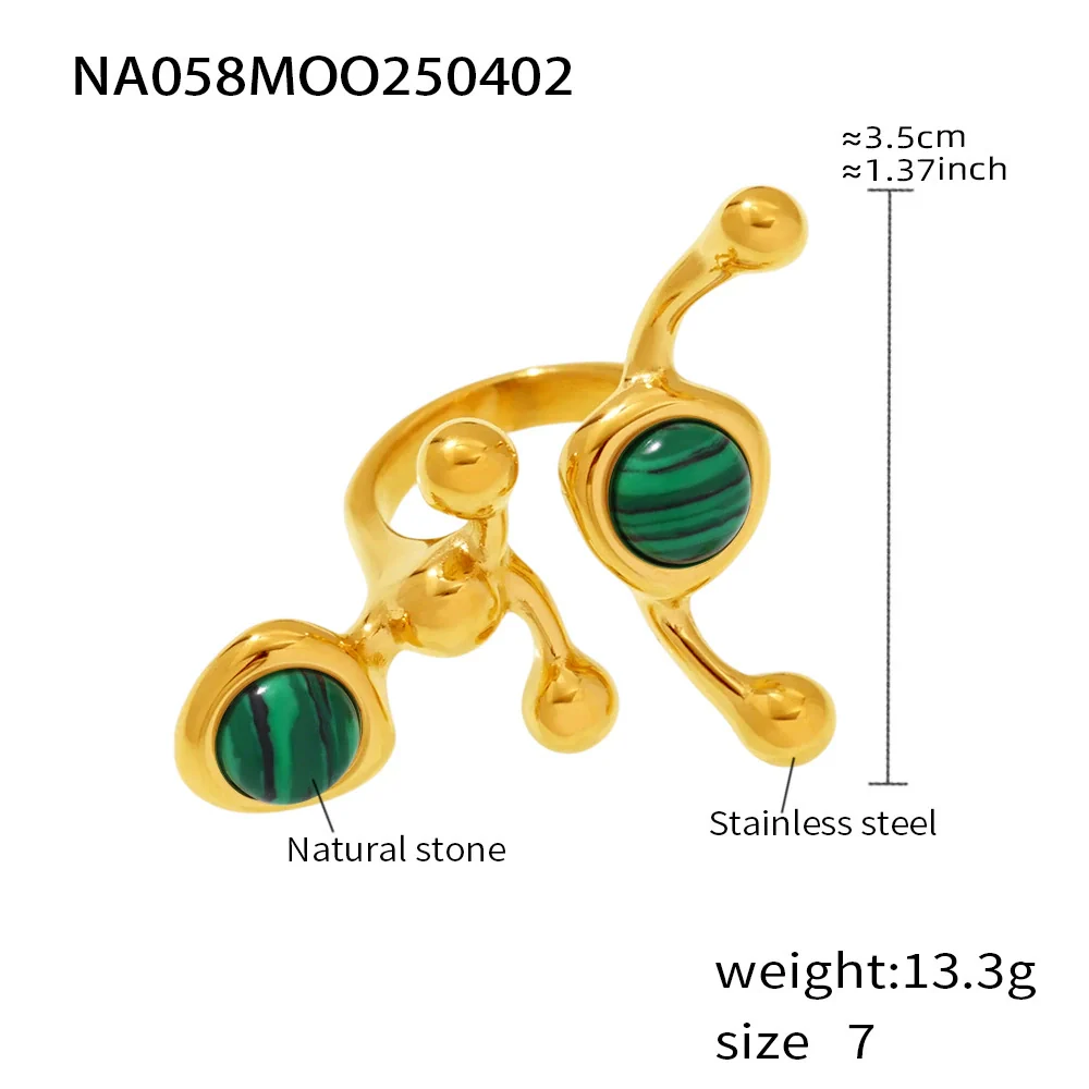 Wholesale Unisex Geometric Ferris Wheel Cshaped Titanium Steel Electroplated Ring - Image 6