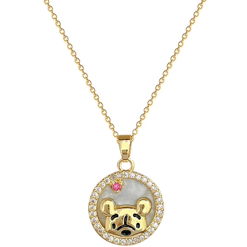 Wholesale Unisex Geometric Light Luxury Full Diamond Necklace With Titanium Steel And Copper Pendant - Image 5