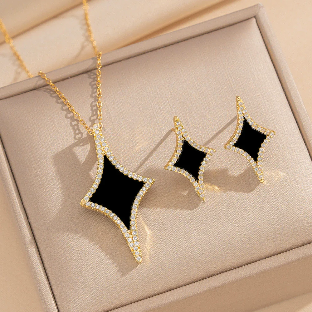 Wholesale Unisex Geometric Rhombus Pendant Necklace Made Of Brass Zircon And Environmentally Friendly Copper With Electroplating - Image 10