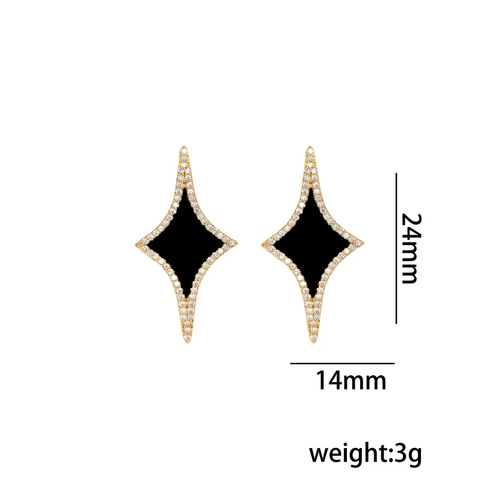 Wholesale Unisex Geometric Rhombus Pendant Necklace Made Of Brass Zircon And Environmentally Friendly Copper With Electroplating - Image 4