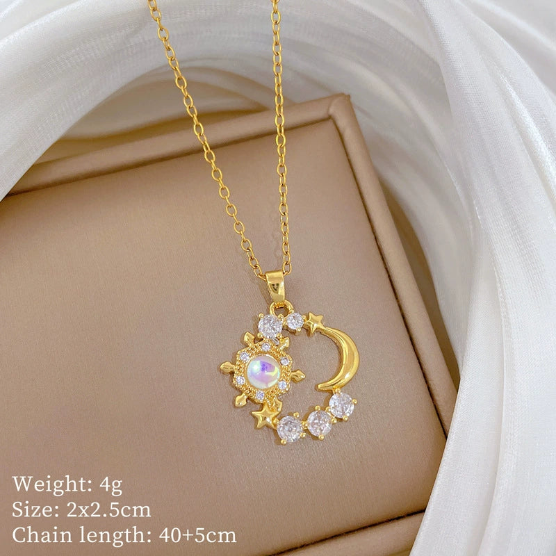 Wholesale Unisex Geometric Stainless Steel And Copper Cartoon Minimalist Necklace - Image 6