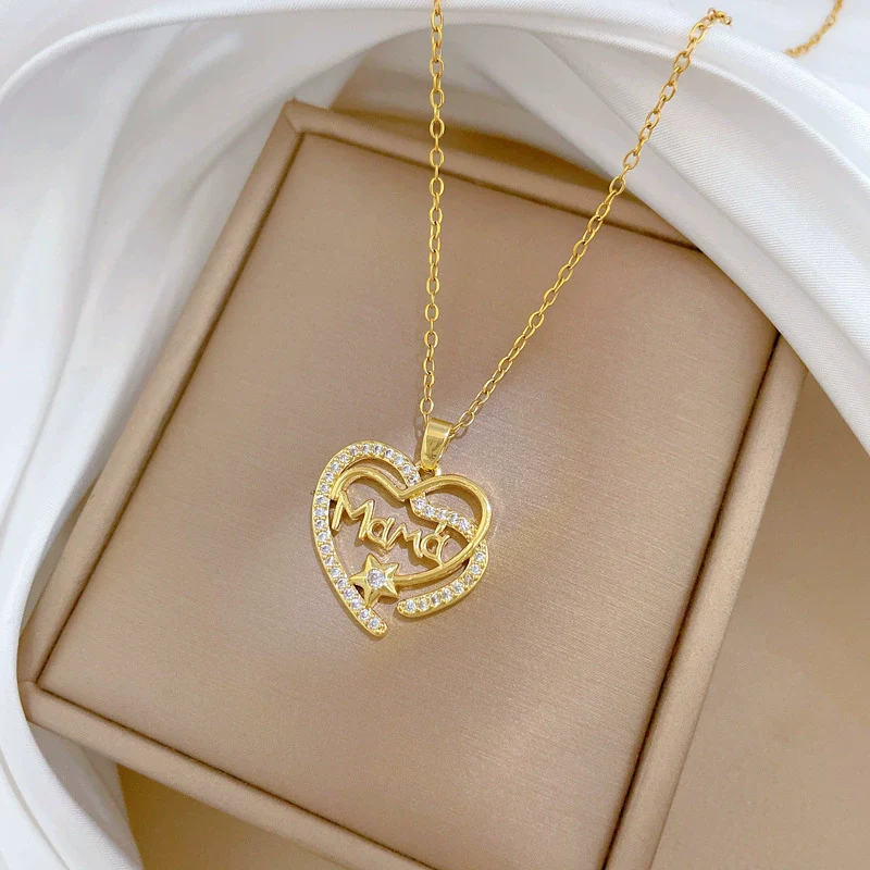 Wholesale Unisex Geometric Stainless Steel And Copper Necklace With Zircon In Light Luxury And Minimalist Style - Image 3