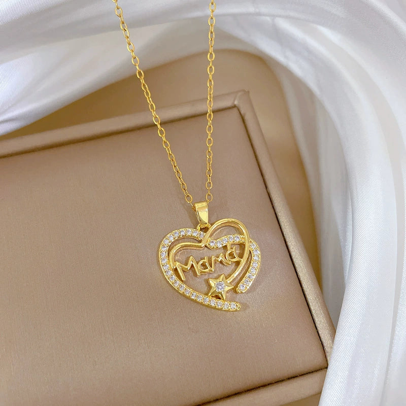 Wholesale Unisex Geometric Stainless Steel And Copper Necklace With Zircon In Light Luxury And Minimalist Style - Image 4