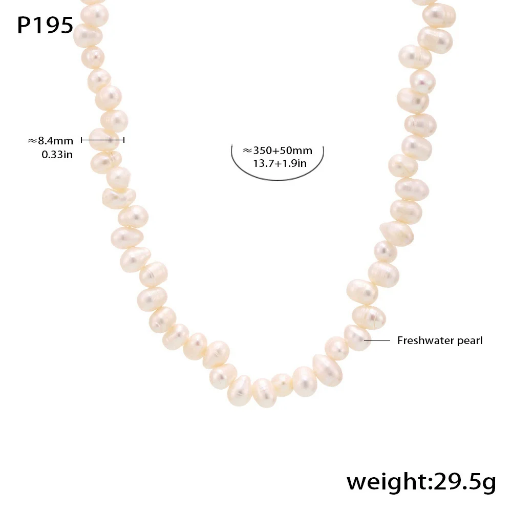 Wholesale Unisex Geometric Stainless Steel And Freshwater Pearl Ferris Wheel Necklace With Electroplating Design - Image 6