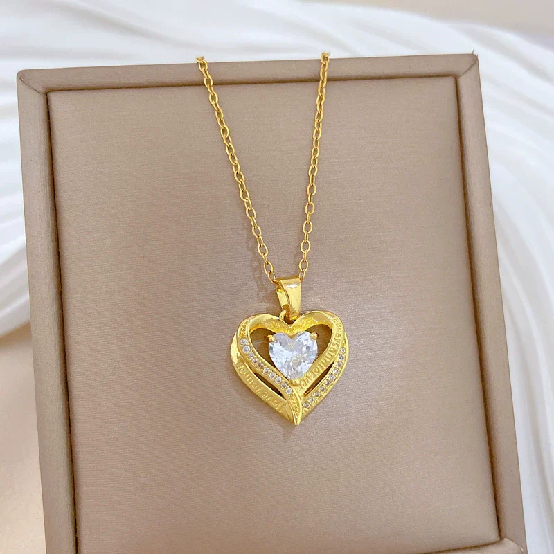Wholesale Unisex Geometric Stainless Steel Copper Pendant Necklace With Cartoon Minimalist Style - Image 3