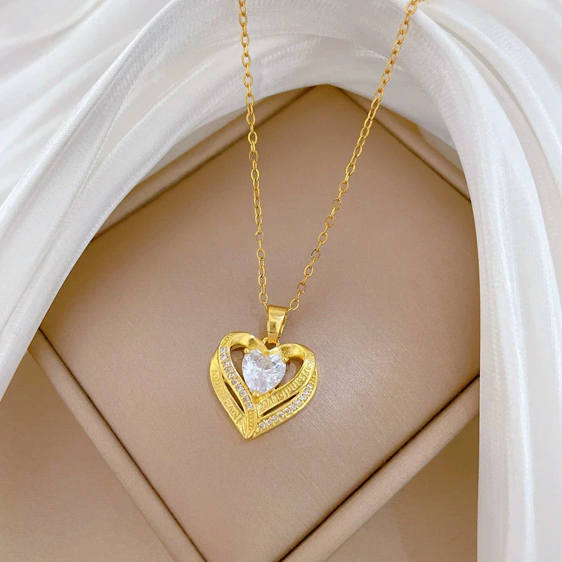 Wholesale Unisex Geometric Stainless Steel Copper Pendant Necklace With Cartoon Minimalist Style - Image 4