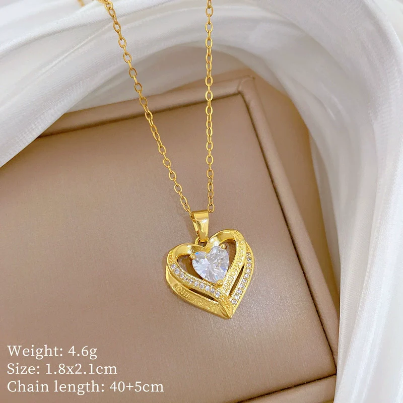 Wholesale Unisex Geometric Stainless Steel Copper Pendant Necklace With Cartoon Minimalist Style - Image 6