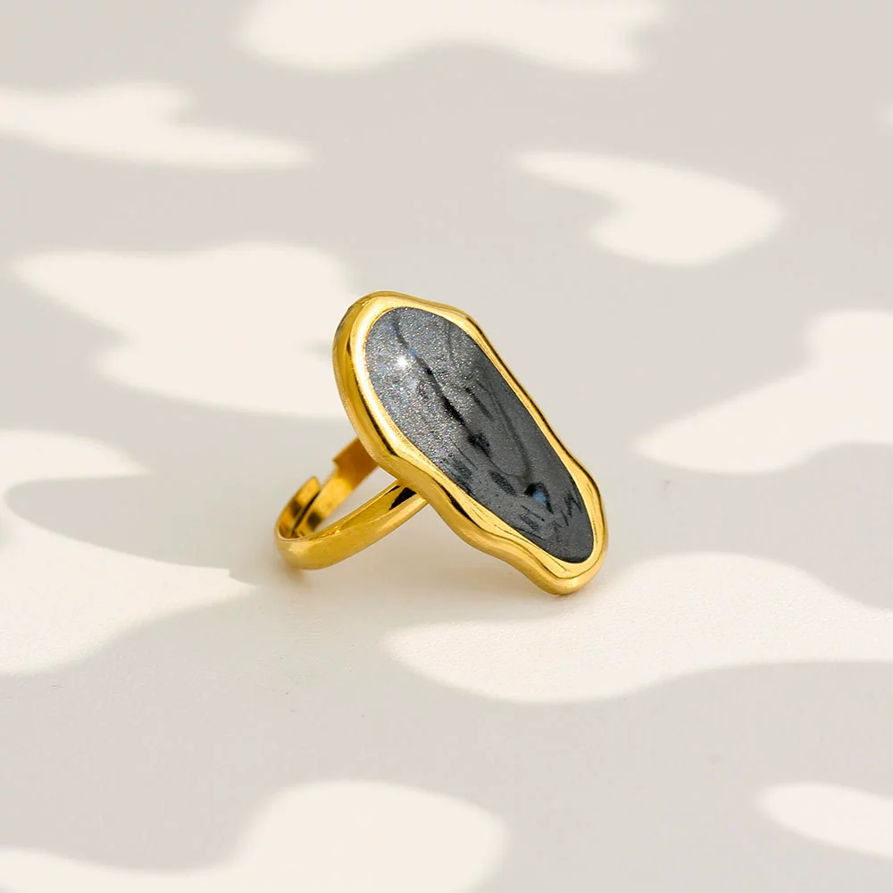 Wholesale Unisex Geometric Stainless Steel Electroplated Open Ring Fashion Jewelry Accessory - Image 6
