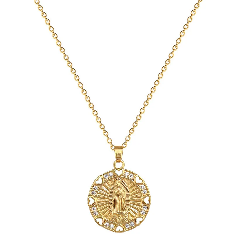 Wholesale Unisex Geometric Stainless Steel Necklace With Copper Pendant - Image 4