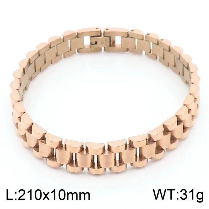 Wholesale Unisex Geometric Titanium Steel Bracelet With Electroplating - Image 11
