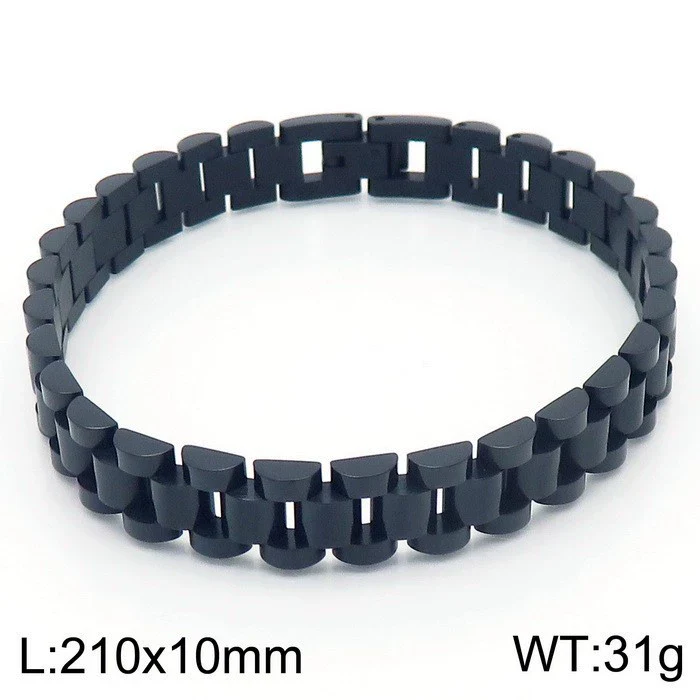 Wholesale Unisex Geometric Titanium Steel Bracelet With Electroplating - Image 9