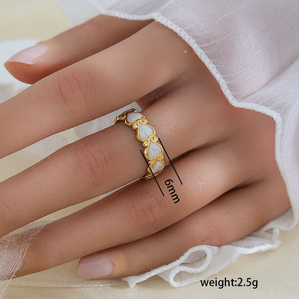 Wholesale Unisex Geometric Titanium Steel Electroplated Ring - Image 14