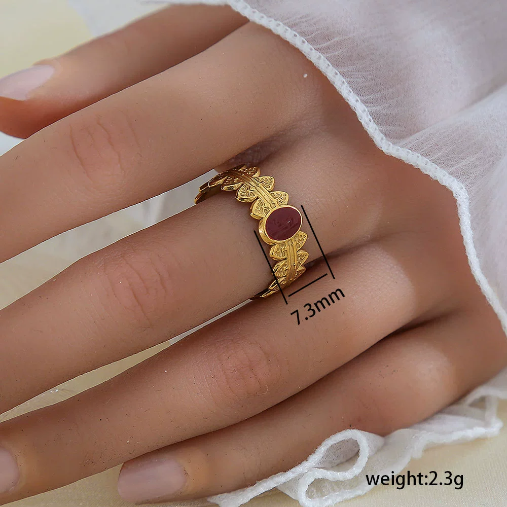 Wholesale Unisex Geometric Titanium Steel Electroplated Ring - Image 16