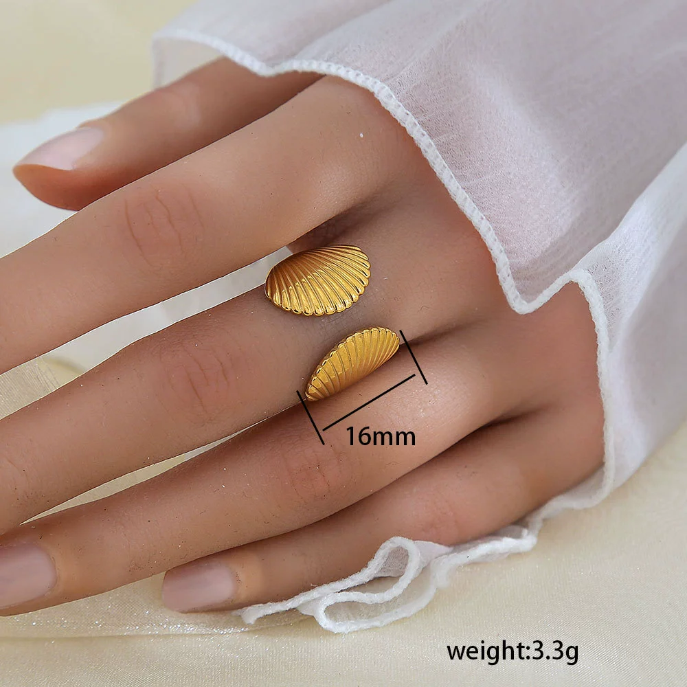 Wholesale Unisex Geometric Titanium Steel Electroplated Ring - Image 23