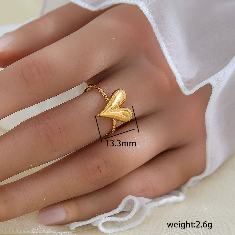 Wholesale Unisex Geometric Titanium Steel Electroplated Ring - Image 30