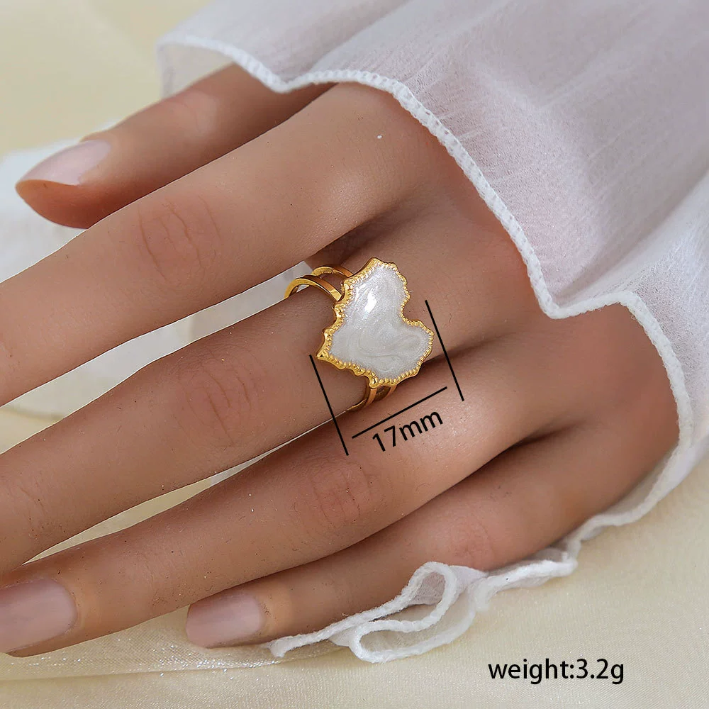 Wholesale Unisex Geometric Titanium Steel Electroplated Ring - Image 41