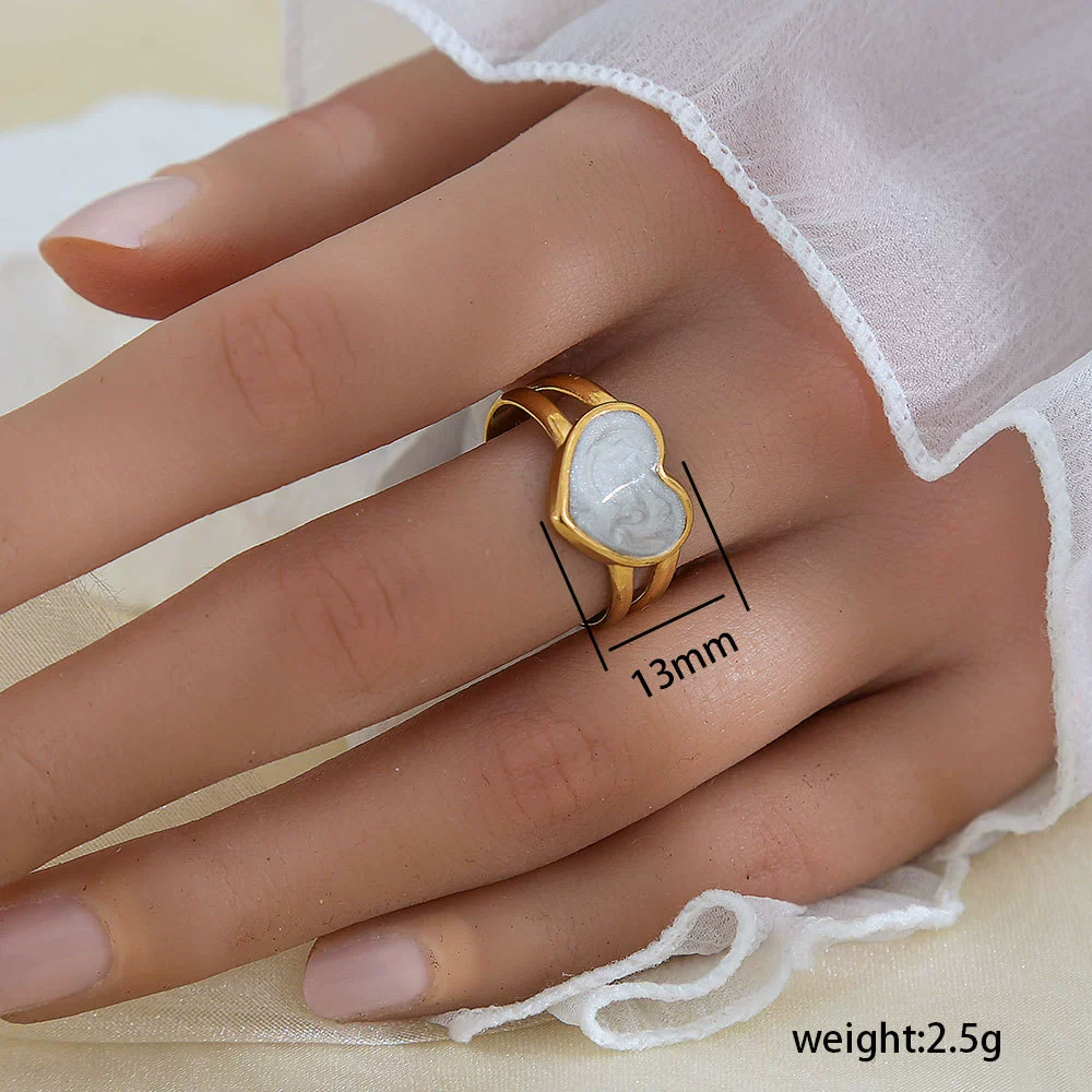 Wholesale Unisex Geometric Titanium Steel Electroplated Ring - Image 43